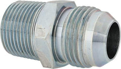 Voss - 1-1/16 - 12 x 3/4 Male Thread, Zinc Plated Carbon Steel Industrial Pipe Adapter - MJIC x MBSPT - Eagle Tool & Supply