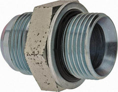 Voss - 1-5/16 - 12 x 1 Male Thread, Zinc Plated Carbon Steel Industrial Pipe Adapter - MJIC x MBSPP - Eagle Tool & Supply
