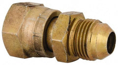 Voss - 3/4-16 Male Thread x 13/16-16 Female Thread, Zinc Plated Carbon Steel Industrial Pipe Adapter - MJIC x FORFS - Eagle Tool & Supply