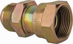Voss - 1-15/16 - 12 Male Thread x 1-7/16 - 12 Female Thread, Zinc Plated Carbon Steel Industrial Pipe Adapter - MJIC x FORFS - Eagle Tool & Supply