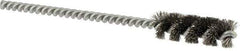 Brush Research Mfg. - 7/16" Diam Steel Tube Brush - 0.006" Filament Diam, 1-1/4" Brush Length, 4-1/2" OAL - Eagle Tool & Supply