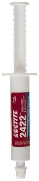 Loctite - 30 g Syringe, Blue, Medium Strength Paste Threadlocker - Series 2422, 24 Hour Full Cure Time, Hand Tool, Heat Removal - Eagle Tool & Supply