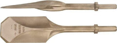 Ampco - 4-1/2" Head Width, 20" OAL, 3-1/4" Shank Diam, Digging Chisel - Hex Drive, Hex Shank - Eagle Tool & Supply