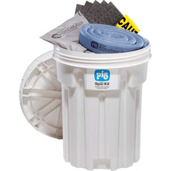 Spill Kits; Kit Type: Universal Spill Kit; Container Type: Overpack; Absorption Capacity: 21 gal; Color: White; Portable: No; Capacity per Kit (Gal.): 21 gal