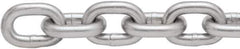 Peerless Chain - 1/2" Welded Proof Coil Chain - 4,500 Lb Capacity, Grade 30, Cut to Length, Low Carbon Steel, Zinc Plated Finish - Eagle Tool & Supply