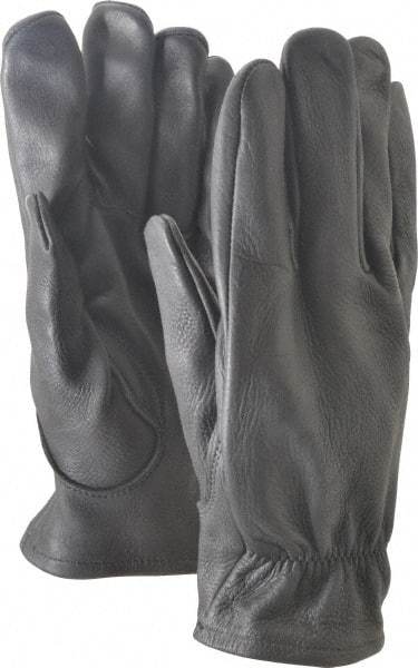 Ansell - Size L (9) Deerskin General Protection Work Gloves - For Work & Driver, Uncoated, Full Fingered, Black, Paired - Eagle Tool & Supply