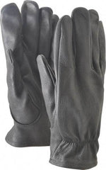 Ansell - Size L (9) Deerskin General Protection Work Gloves - For Work & Driver, Uncoated, Full Fingered, Black, Paired - Eagle Tool & Supply