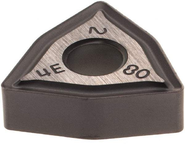 Kennametal - WNMG432 4E Grade SP0819 Carbide Turning Insert - 80° Trigon, 1/2" Inscr Circle, 3/16" Thick, 1/32" Corner Radius - Eagle Tool & Supply