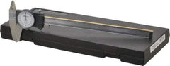 Mitutoyo - 0mm to 8" Range, 0.001" Graduation, 0.2" per Revolution, Dial Caliper - White Face, 1.9688" Jaw Length, Accurate to 0.0020" - Eagle Tool & Supply