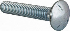 Value Collection - 7/16-14 UNC 2-1/2" Length Under Head, Standard Square Neck, Carriage Bolt - Grade 5 Steel, Zinc-Plated Finish - Eagle Tool & Supply