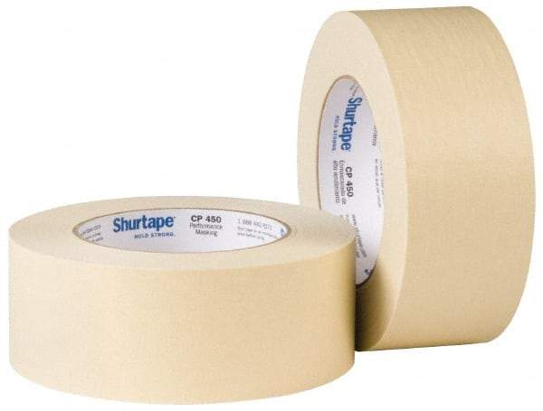 Intertape - 2" Wide x 60 Yd Long Tan Paper Masking Tape - Series PG5, 6.3 mil Thick, 25 In/Lb Tensile Strength - Eagle Tool & Supply