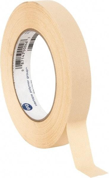 Intertape - 3/4" Wide x 60 Yd Long Tan Paper Masking Tape - Series PG5, 6.3 mil Thick, 25 In/Lb Tensile Strength - Eagle Tool & Supply