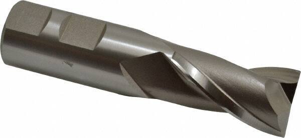 Hertel - 7/8" Diam, 1-1/2" LOC, 2 Flute High Speed Steel Keyway End Mill - Spiral Flute, Uncoated, 7/8" Shank Diam, 3-3/4" OAL, 30° Helix, Centercutting - Eagle Tool & Supply