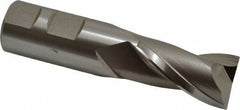 Hertel - 7/8" Diam, 1-1/2" LOC, 2 Flute High Speed Steel Keyway End Mill - Spiral Flute, Uncoated, 7/8" Shank Diam, 3-3/4" OAL, 30° Helix, Centercutting - Eagle Tool & Supply