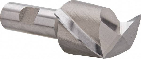 Hertel - 1-5/8", 1-5/8" LOC, 3/4" Shank Diam, 3-7/8" OAL, 2 Flute, High Speed Steel Square End Mill - Single End, Uncoated, Spiral Flute, 30° Helix, Centercutting, Right Hand Cut, Right Hand Flute - Eagle Tool & Supply