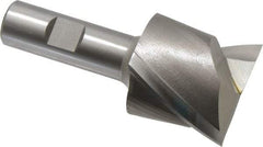 Hertel - 1-7/8", 1-5/8" LOC, 3/4" Shank Diam, 3-7/8" OAL, 2 Flute, High Speed Steel Square End Mill - Single End, Uncoated, Spiral Flute, 30° Helix, Centercutting, Right Hand Cut, Right Hand Flute - Eagle Tool & Supply