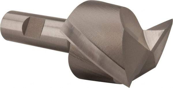 Hertel - 2", 1-5/8" LOC, 3/4" Shank Diam, 3-7/8" OAL, 2 Flute, High Speed Steel Square End Mill - Single End, Uncoated, Spiral Flute, 30° Helix, Centercutting, Right Hand Cut, Right Hand Flute - Eagle Tool & Supply