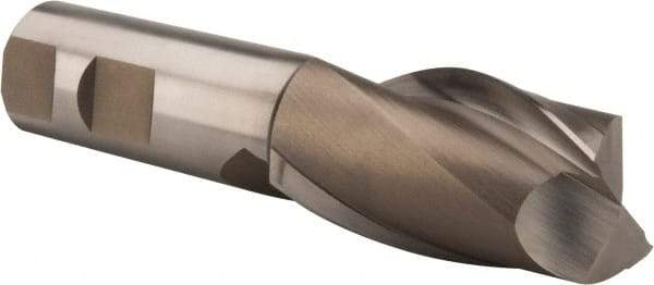 Hertel - 1-1/4", 2-1/4" LOC, 1" Shank Diam, 4-3/4" OAL, 2 Flute, High Speed Steel Square End Mill - Single End, Uncoated, Spiral Flute, 30° Helix, Centercutting, Right Hand Cut, Right Hand Flute - Eagle Tool & Supply