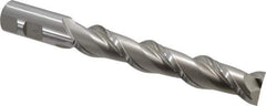 Hertel - 7/8", 5" LOC, 7/8" Shank Diam, 7-1/4" OAL, 2 Flute, High Speed Steel Square End Mill - Single End, Uncoated, Spiral Flute, 42° Helix, Centercutting, Right Hand Cut, Right Hand Flute - Eagle Tool & Supply