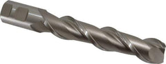 Hertel - 1-1/4", 6" LOC, 1-1/4" Shank Diam, 8-1/2" OAL, 2 Flute, High Speed Steel Square End Mill - Single End, Uncoated, Spiral Flute, 42° Helix, Centercutting, Right Hand Cut, Right Hand Flute - Eagle Tool & Supply