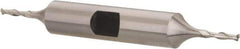Hertel - 5/64", 5/16" LOC, 3/8" Shank Diam, 3-1/16" OAL, 2 Flute, Cobalt Square End Mill - Double End, Uncoated, Spiral Flute, 30° Helix, Centercutting, Right Hand Cut, Right Hand Flute - Eagle Tool & Supply