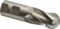 Hertel - 1-1/4" Diam, 2" LOC, 4 Flute Cobalt Ball End Mill - Uncoated, Single End, 4-1/2" OAL, 1-1/4" Shank Diam, Spiral Flute - Eagle Tool & Supply