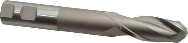 Hertel - 1" Diam, 2-1/2" LOC, 2 Flute Cobalt Ball End Mill - Uncoated, Single End, 7-1/4" OAL, 1" Shank Diam, Spiral Flute - Eagle Tool & Supply