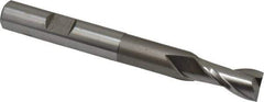 Hertel - 3/8", 3/4" LOC, 3/8" Shank Diam, 3-5/16" OAL, 2 Flute, Cobalt Square End Mill - Single End, Uncoated, Spiral Flute, 30° Helix, Centercutting, Right Hand Cut, Right Hand Flute - Eagle Tool & Supply
