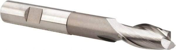 Hertel - 1/2", 1" LOC, 1/2" Shank Diam, 4" OAL, 2 Flute, Cobalt Square End Mill - Single End, Uncoated, Spiral Flute, 30° Helix, Centercutting, Right Hand Cut, Right Hand Flute - Eagle Tool & Supply