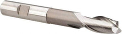 Hertel - 1/2", 1" LOC, 1/2" Shank Diam, 4" OAL, 2 Flute, Cobalt Square End Mill - Single End, Uncoated, Spiral Flute, 30° Helix, Centercutting, Right Hand Cut, Right Hand Flute - Eagle Tool & Supply
