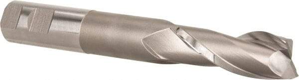 Hertel - 1", 2-1/2" LOC, 1" Shank Diam, 7-1/4" OAL, 2 Flute, Cobalt Square End Mill - Single End, Uncoated, Spiral Flute, 30° Helix, Centercutting, Right Hand Cut, Right Hand Flute - Eagle Tool & Supply