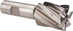 Hertel - 1-1/4", 1-1/2" LOC, 3/4" Shank Diam, 3-7/8" OAL, 6 Flute, Cobalt Square End Mill - Single End, Uncoated, Spiral Flute, 30° Helix, Centercutting, Right Hand Cut, Right Hand Flute - Eagle Tool & Supply