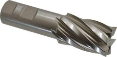 Hertel - 1-1/4", 2" LOC, 1" Shank Diam, 4-1/2" OAL, 6 Flute, Cobalt Square End Mill - Single End, Uncoated, Spiral Flute, 30° Helix, Centercutting, Right Hand Cut, Right Hand Flute - Eagle Tool & Supply