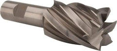 Hertel - 1-3/8", 2" LOC, 3/4" Shank Diam, 4-3/8" OAL, 6 Flute, Cobalt Square End Mill - Single End, Uncoated, Spiral Flute, 30° Helix, Centercutting, Right Hand Cut, Right Hand Flute - Eagle Tool & Supply