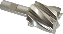 Hertel - 1-7/8", 2" LOC, 3/4" Shank Diam, 4-3/8" OAL, 6 Flute, Cobalt Square End Mill - Single End, Uncoated, Spiral Flute, 30° Helix, Centercutting, Right Hand Cut, Right Hand Flute - Eagle Tool & Supply