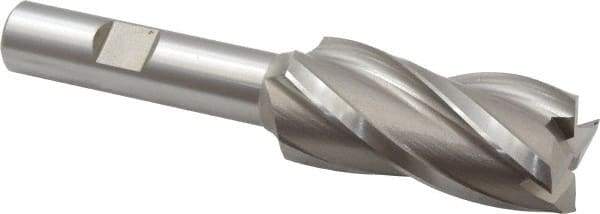 Hertel - 7/8", 1-7/8" LOC, 1/2" Shank Diam, 4" OAL, 4 Flute, Cobalt Square End Mill - Single End, Uncoated, Spiral Flute, 30° Helix, Centercutting, Right Hand Cut, Right Hand Flute - Eagle Tool & Supply