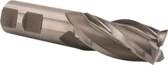 Hertel - 15/16", 1-7/8" LOC, 7/8" Shank Diam, 4-1/8" OAL, 4 Flute, Cobalt Square End Mill - Single End, Uncoated, Spiral Flute, 30° Helix, Centercutting, Right Hand Cut, Right Hand Flute - Eagle Tool & Supply