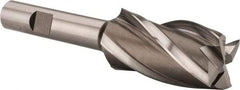 Hertel - 1", 1-7/8" LOC, 1/2" Shank Diam, 4-1/8" OAL, 4 Flute, Cobalt Square End Mill - Single End, Uncoated, Spiral Flute, 30° Helix, Centercutting, Right Hand Cut, Right Hand Flute - Eagle Tool & Supply