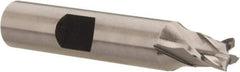 Hertel - 1/4", 1/4" LOC, 3/8" Shank Diam, 2-1/16" OAL, 4 Flute, Cobalt Square End Mill - Single End, Uncoated, Spiral Flute, 30° Helix, Centercutting, Right Hand Cut, Right Hand Flute - Eagle Tool & Supply