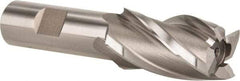 Hertel - 1", 1-7/8" LOC, 3/4" Shank Diam, 4-1/8" OAL, 4 Flute, Cobalt Square End Mill - Single End, Uncoated, Spiral Flute, 30° Helix, Right Hand Cut, Right Hand Flute - Eagle Tool & Supply