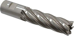 Hertel - 1-1/4", 4" LOC, 1-1/4" Shank Diam, 6-1/2" OAL, 6 Flute, Cobalt Square End Mill - Single End, Uncoated, Spiral Flute, 30° Helix, Right Hand Cut, Right Hand Flute - Eagle Tool & Supply
