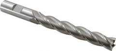 Hertel - 5/8", 4" LOC, 5/8" Shank Diam, 6-1/8" OAL, 4 Flute, Cobalt Square End Mill - Single End, Uncoated, Spiral Flute, 30° Helix, Right Hand Cut, Right Hand Flute - Eagle Tool & Supply