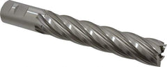 Hertel - 1-1/4", 6" LOC, 1-1/4" Shank Diam, 8-1/2" OAL, 6 Flute, Cobalt Square End Mill - Single End, Uncoated, Spiral Flute, 30° Helix, Right Hand Cut, Right Hand Flute - Eagle Tool & Supply