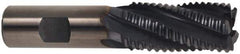 Hertel - 1" Diam, Coarse Pitch, 4" LOC, 5 Flute Cobalt Roughing Square End Mill - TiAlN Finish, 6-1/2" OAL, 1" Shank Diam, Single End, 30° Helix - Eagle Tool & Supply