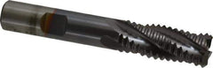 Hertel - 9/16" Diam, Coarse Pitch, 1-3/8" LOC, 4 Flute Cobalt Roughing Square End Mill - TiCN Finish, 3-3/8" OAL, 1/2" Shank Diam, Single End, 30° Helix - Eagle Tool & Supply