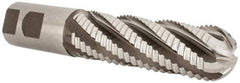Hertel - 1-1/4" Diam, Coarse Pitch, 4" LOC, 6 Flute Cobalt Roughing Ball End Mill - Uncoated, 6-1/2" OAL, 1-1/4" Shank Diam, Single End, Centercutting, 30° Helix - Eagle Tool & Supply