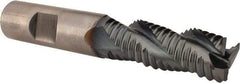 Hertel - 5/8" Diam, Coarse Pitch, 1-5/8" LOC, 3 Flute Cobalt Roughing Square End Mill - TiCN Finish, 3-3/4" OAL, 5/8" Shank Diam, Single End, Centercutting, 37° Helix - Eagle Tool & Supply