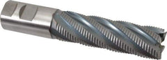 Hertel - 1-1/4" Diam, Fine Pitch, 4" LOC, 6 Flute Cobalt Roughing Square End Mill - TiCN Finish, 6-1/2" OAL, 1-1/4" Shank Diam, Single End, 30° Helix - Eagle Tool & Supply