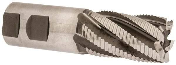Hertel - 1-1/4" Diam, Fine Pitch, 2" LOC, 6 Flute Cobalt Roughing Square End Mill - Uncoated, 4-1/2" OAL, 1-1/4" Shank Diam, Single End, 30° Helix - Eagle Tool & Supply