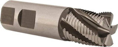 Hertel - 7/8" Diam, Fine Pitch, 7/8" LOC, 5 Flute Cobalt Roughing Square End Mill - Uncoated, 3-1/8" OAL, 7/8" Shank Diam, Single End, Centercutting, 30° Helix - Eagle Tool & Supply
